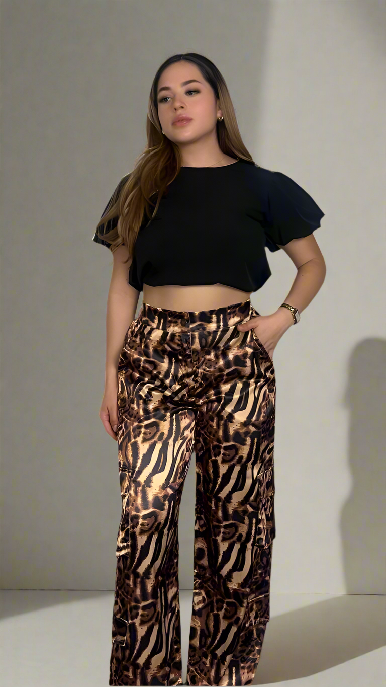 Satin Cheetah Cargos