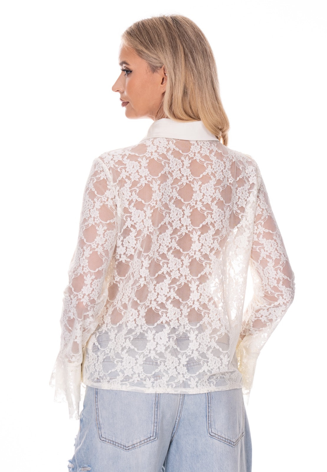 Beige Lace Blouse