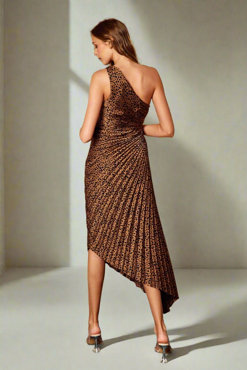 Cheetah Asymmetrical Dress